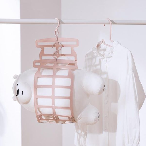 

multifunctional clothes hanger grid drying rack for sunning pillow/ doll/ quilt white/ pink/ green hangers & racks