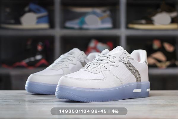 

2021 new bone white ice blue 3m reflective board shoes