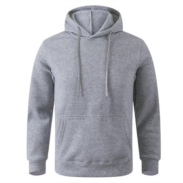 

men's hoodies & sweatshirts casual fleece hip hop solid pullover sweatshirt men sportswear clothing, Black