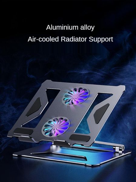 

lapcooling pads pad desk portable adjustable foldable computer holder aluminum air-cooled for 14-17.3 inch notebook and