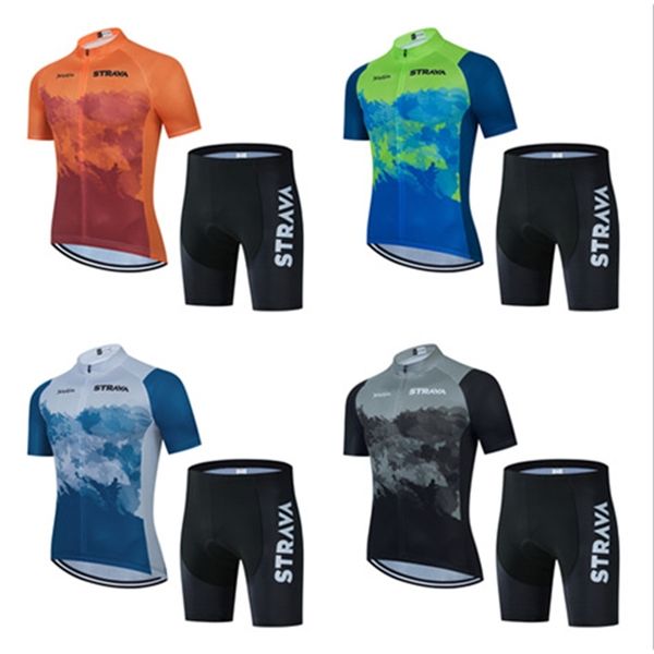

2021strava cycling suit breathable short sleeve high quality, Black;white