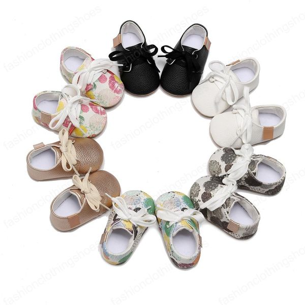 

summer newborn baby soft first walkers shoes toddler lace-up color casual single shoe sandals fashion spring sneakers