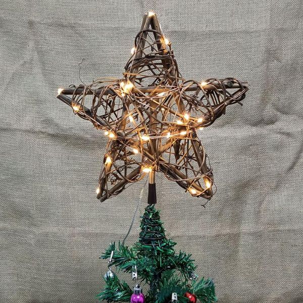 

christmas decorations led tree vine star wire string light remote control copper