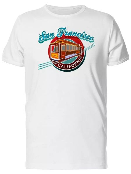 

California Label With Train Men's Tee -Image by Shutterstock, White;black