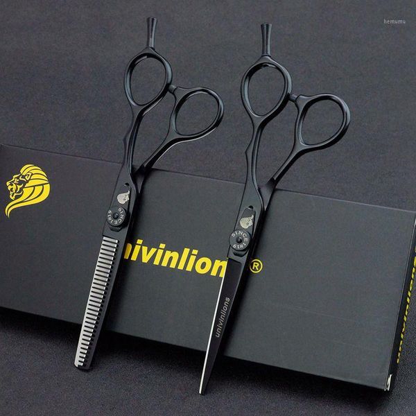 

6" black hair scissors japanese razor hairdressing barber clipper for salon hairstylist cutting shears kit1