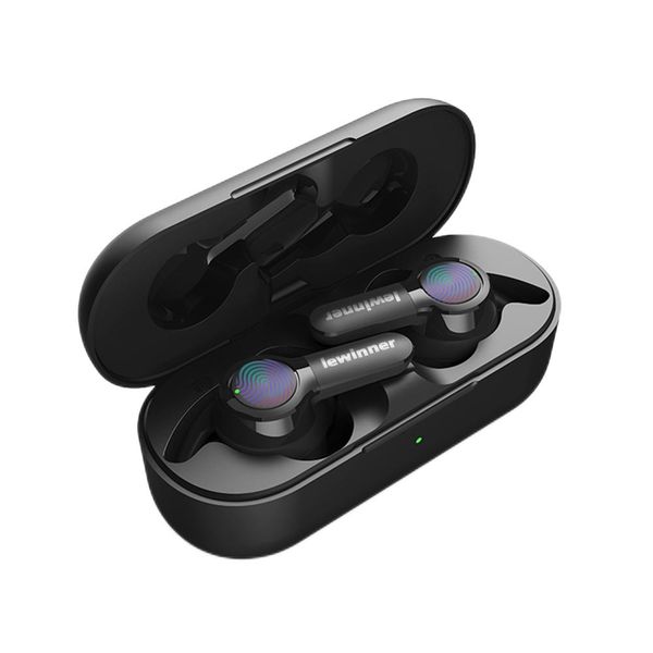 

lewinner ts04 tws true wireless earphones with 2 microphones, cvc 8.0 noise reduction, 40h playtime, ipx7 waterproof headset