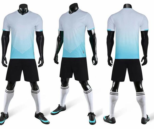 

e13 hight quality soccer jersey breathable football shirt men sports kits blue and yellow maillot de foot, Black