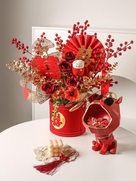

decorative flowers & wreaths home decor artificial wedding flower decoration chinese style living room deskornaments fake year gifts