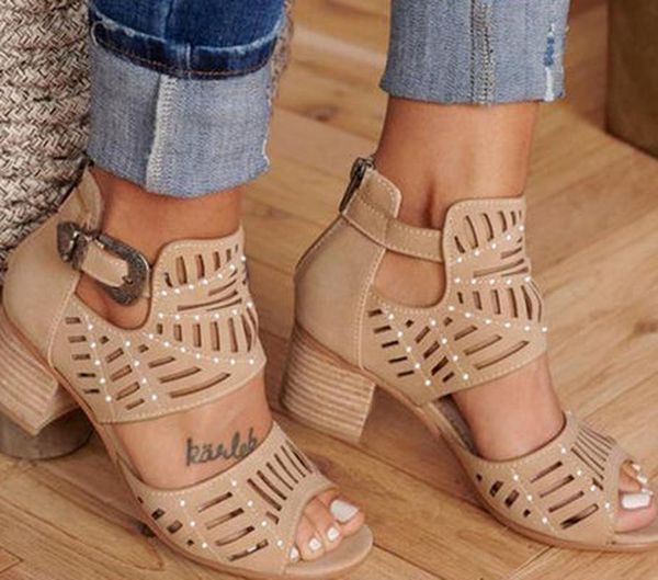 

mid heel summer simple light casual plus size flat sandals sandalias shoes women woman mujer sapato feminino sf0385 dress, Black