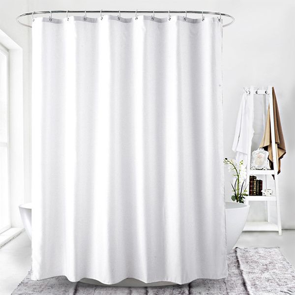 

waterproof white polyester shower curtains l bathroom door curtains