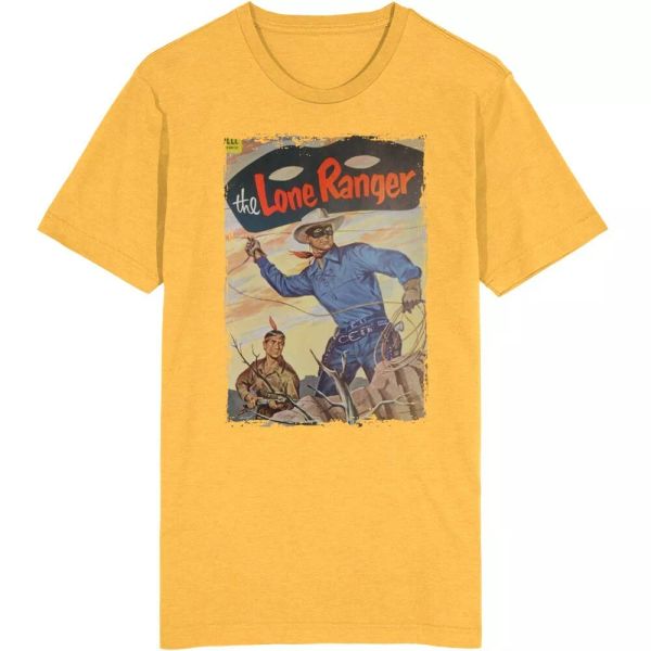 

the lone ranger retro dell comic book fan t shirt, White;black