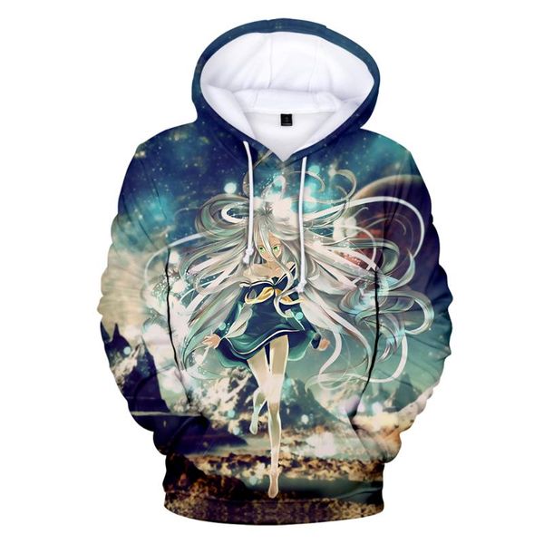 

women's hoodies & sweatshirts 2021 kawaii no game life 3d kids men women fashion long sleeve soft classic anime, Black