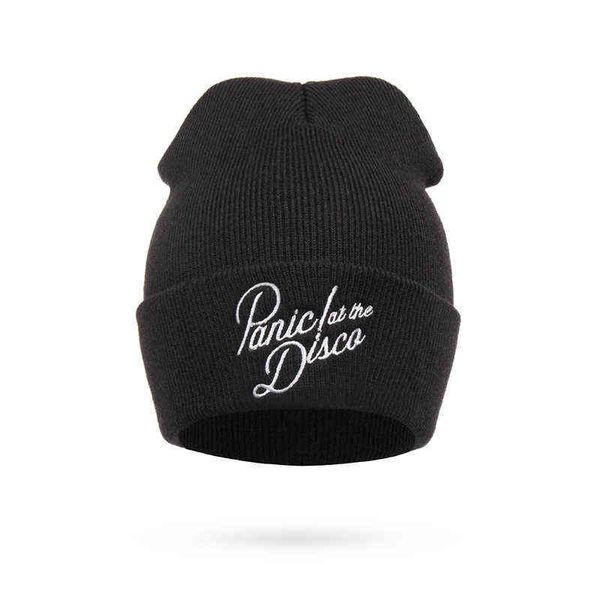 

letter flanging fashion pullover hat women's autumn and winter skiing wool hat outdoor knitting, Blue;gray