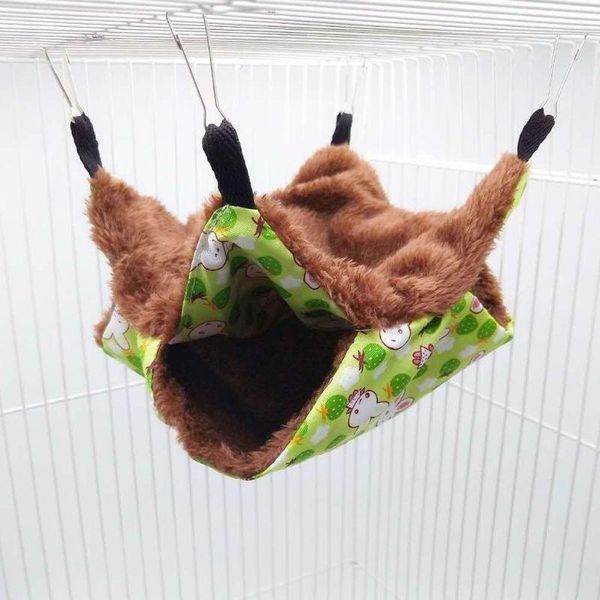 

small animal supplies pet hammock double-layer plush soft winter warm hanging nest sleeping bed pets hamster squirrel chinchilla house