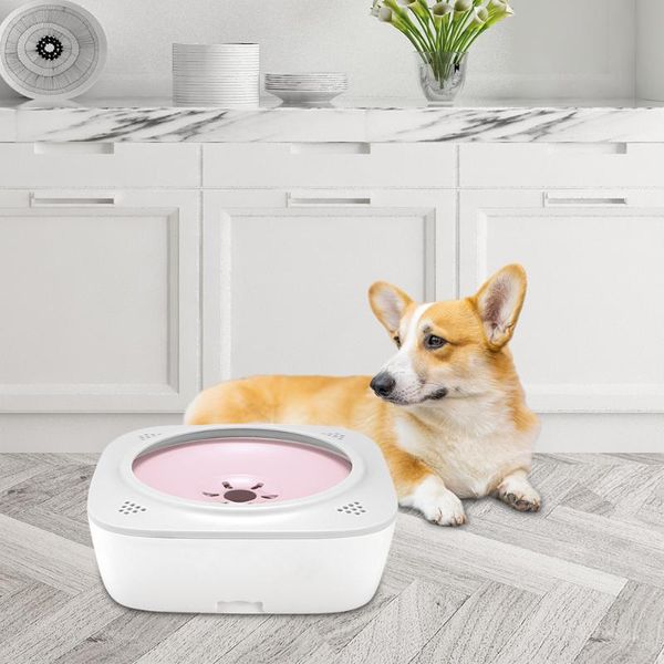 

dog bowls & feeders pet floating bowl no-spill water slow feeder no-slip dispenser for