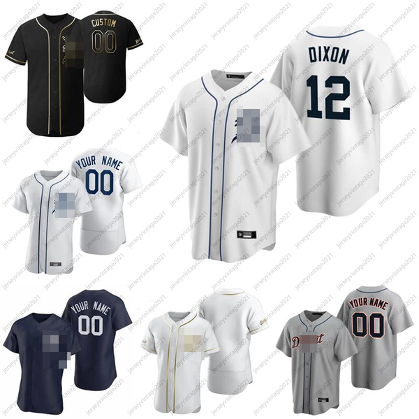 

custom brandon dixon 20 21 jersey ronny rodrÃ­guez john hicks miguel cabrera niko goodrum jacoby jones stewart baseball jersey, Blue;black