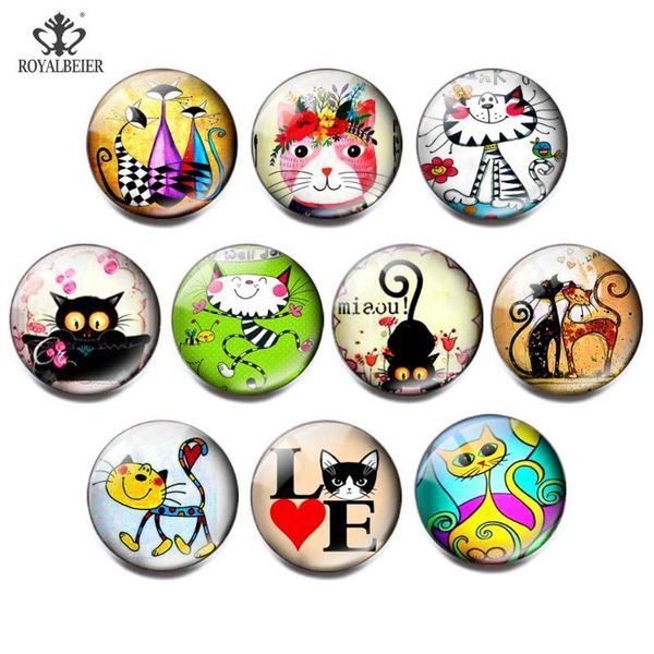 

charm bracelets 10pcs cat snap button 18mm glass jewelry bracelet suitable,18mm, Golden;silver