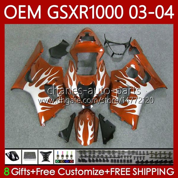 OEM-Verkleidungen, 100 % passend für Suzuki 1000CC K3 GSX-R1000 03–04, Körper 67Nr