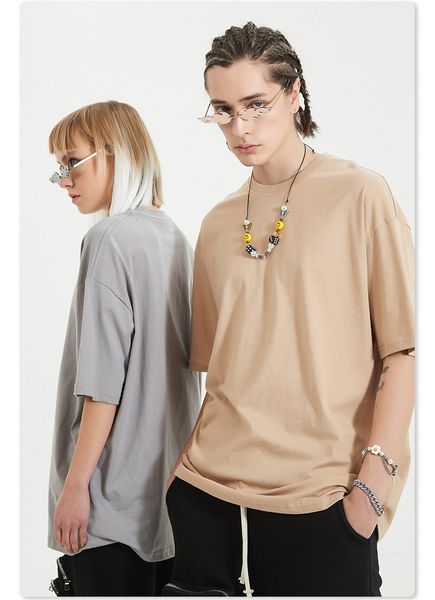 

drop shoulder vintage oversized t shirt men short sleeve hip hop heavy cotton streetwear oversize t-shirt nxcaps wholesale, White;black