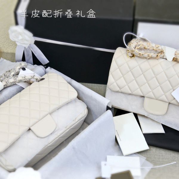 

Fashion Designer women bag Designers Womens Handbags Purses 2021 Small Sweet Wind Female Shoulder Caviar Leather Gold And silver Chain Designs classic Purse wallet, Grey