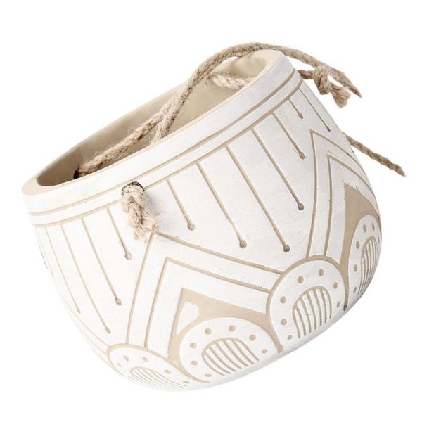 

vases 1pc thick cement suspension green plant pot hanging container for home