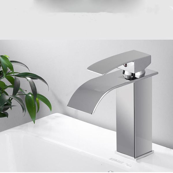 

bathroom sink faucets waterfall basin faucet black bath cold water mixer vanity tap deck mounted washbasin