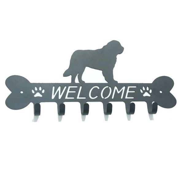 

hooks & rails key holder for welcome (6-hook rack) decorative,metal hanger front door, kitchen,store house,work,car,vehicle keys