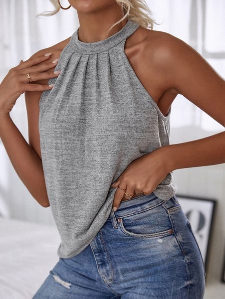 

keyhole back halter d4sc#, White