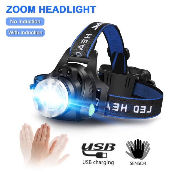 

portable zoom xml-t6 led headlight fishing camping hiking bicycle headlamps