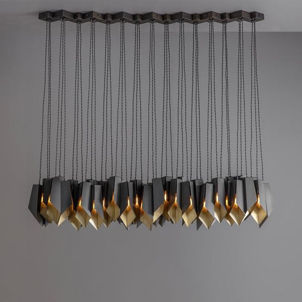 

pendant lamps restaurant personality creative chandelier designer art living room lamp italian style black luxury lighting