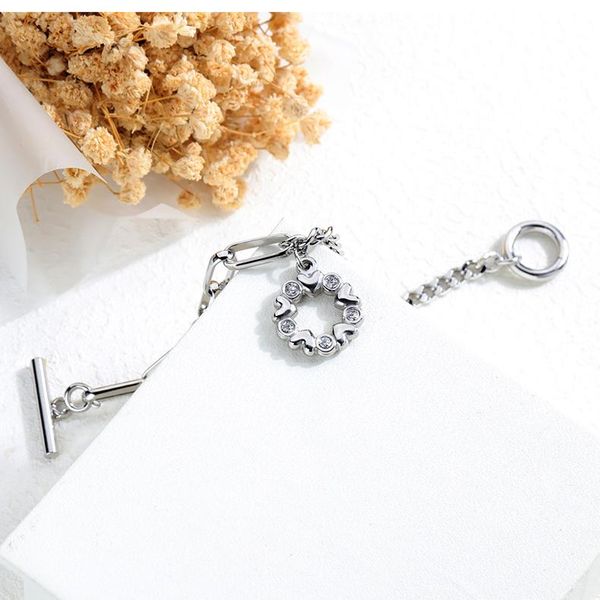 

link, chain bracelets for women party gift fashion stainless steel charm jewelry wholesale, Black