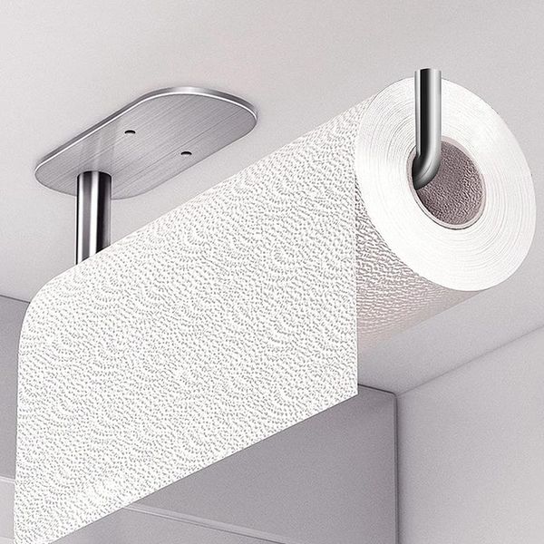 

toilet paper holders towel holder-self adhesive or drilling,under cabinet holder wall mount for kitchen bathroom
