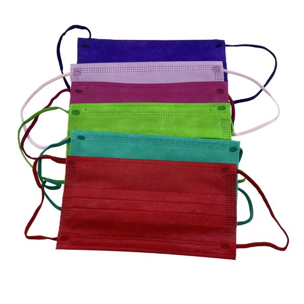 

disposable face mask pink black red non-woven designer elastic ear loop 3 ply protective breathable comfortable same color ears