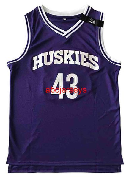 

kenny tyler shirts #43 huskies the 6th man k.tyler movie basketball jersey s, Black