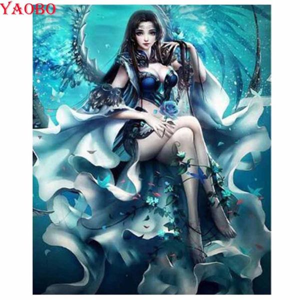 

diamond painting cartoon fairy embroidery pattern 5d diy cross stitch square round drill mosaic girl room decoration