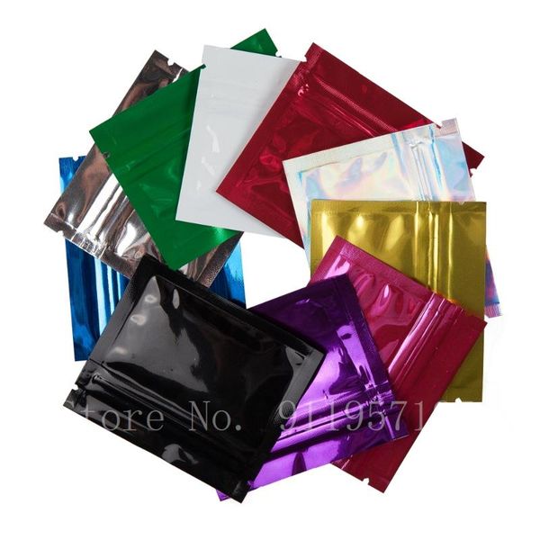 

storage bags 7.5x6.5cm / 3x2.5 inch colorful flat powder package bag heat sealable small aluminum foil plastic pouch 100pcs