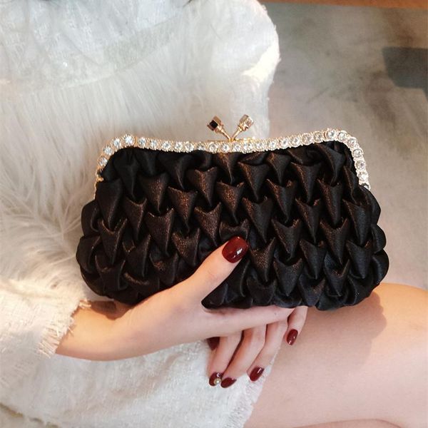 

evening bags 2021 chic black bowknot elegant women day clutches fashion wedding party purses