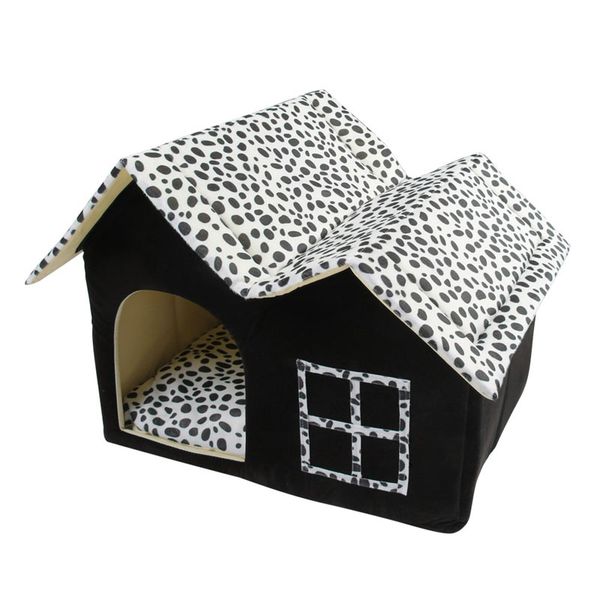 

portabe uxury spot doube pet house dog cat seep bed warm cozy puppy bed