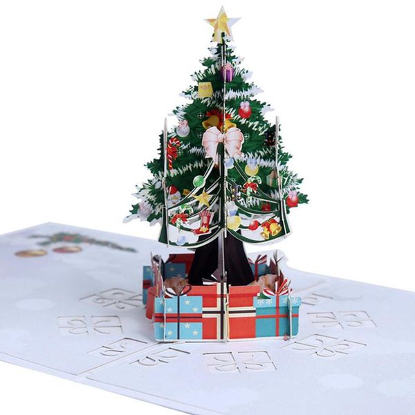 

greeting cards 1 pc card christmas tree 3d paper for fesival gift holiday