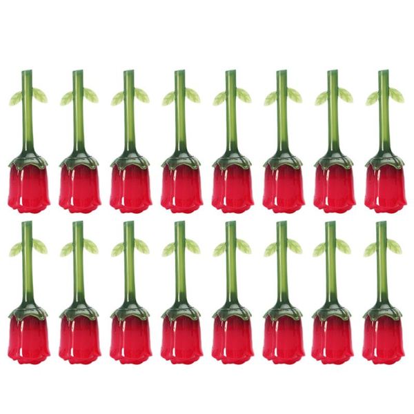 

storage bottles & jars 16pcs abs rose lip gloss tube empty refillable lipstick