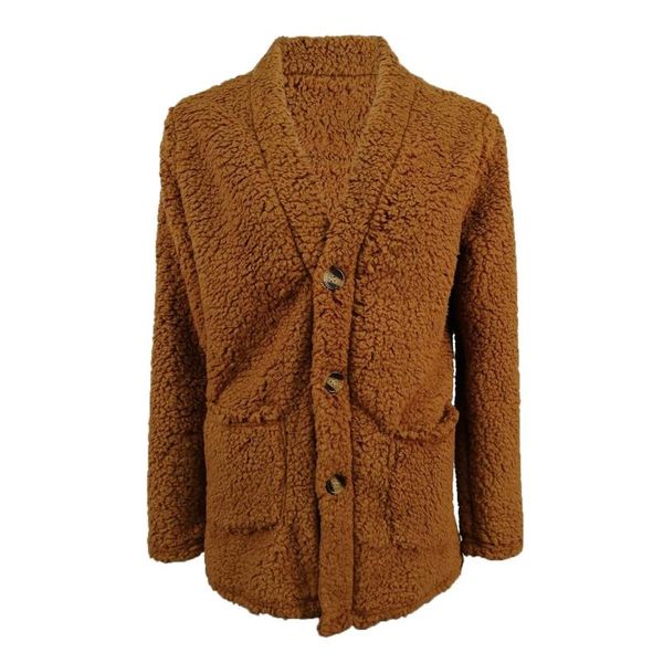 

women's wool & blends fashion women plaid print coat single breasted autumn warm casual long sleeve label neck stitching plush pocket j, Black