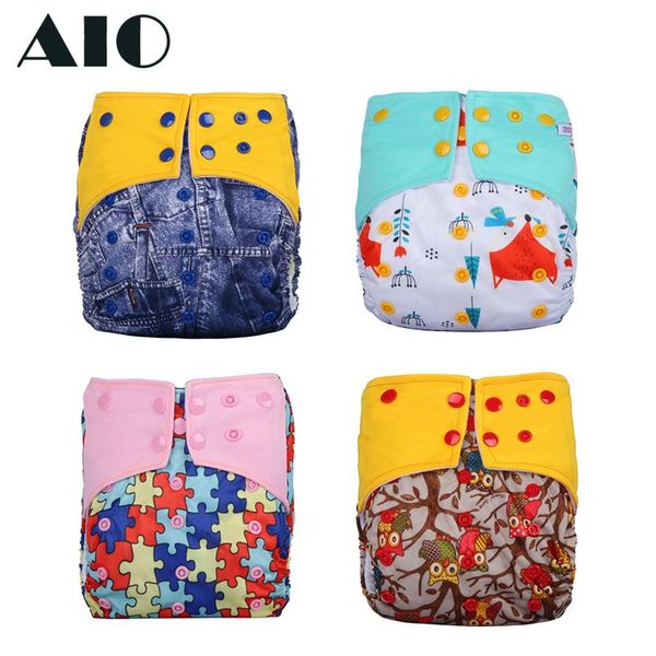 

cloth diapers ai2 pocket diaper for baby 2021 eco-friendly reusable washable waterproof nappy cover adjustable print