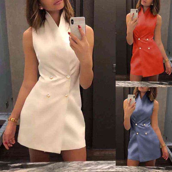 

women summer fashion casual elegant sleeveless button up double-breasted short mini dresses party vintage vestidos, Black;gray