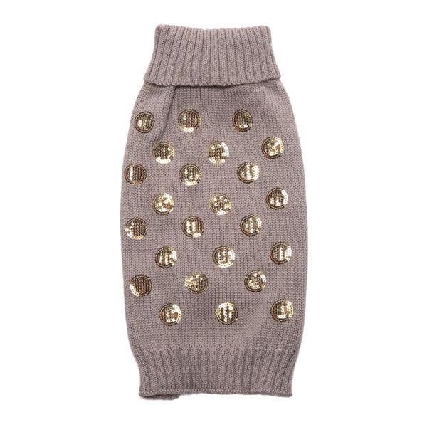 

dog apparel clothes sweater squama design puppy cloth warm soft pet costume supply for autumn winter size xxs (grey)