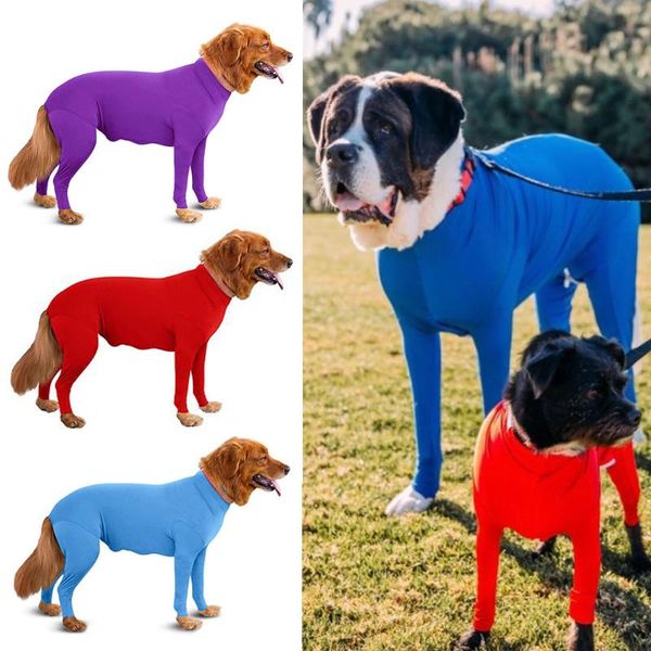 

dog apparel four feet lightweight pajamas pure jumpsuits 4 legs onesies t-shirt pjs puppy pet costume for large medium dogs
