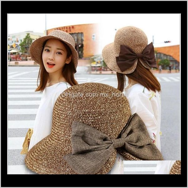 

fashion mother and daughter beach sun girls summer kids back big bowknot hat children cap 5pcslot wvwrg dcgak, Yellow