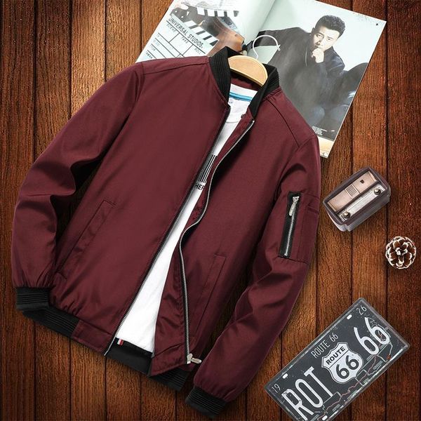 

men's jackets spring bomber zipper jacket male casual streetwear hip hop slim fit pilot coat men clothing plus size m- 6xl, Black;brown