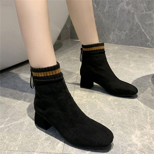 

boots women classic black flock side zip lady fashion sweet comfort summer