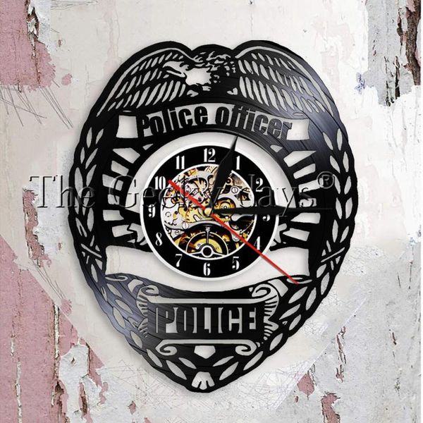 

wall clocks officer clock badge record station decorative watch men retirement gift