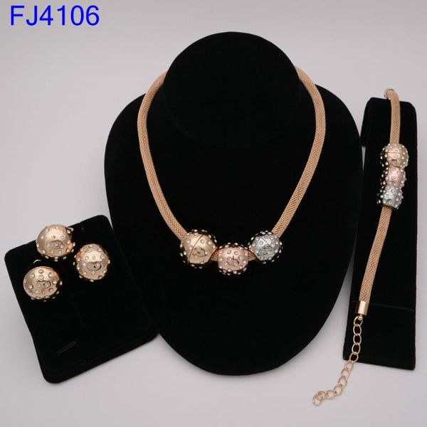 

earrings & necklace design fashion elegant gold color crystal pendants necklaces ring set bridal jewelry sets for women wedding, Silver